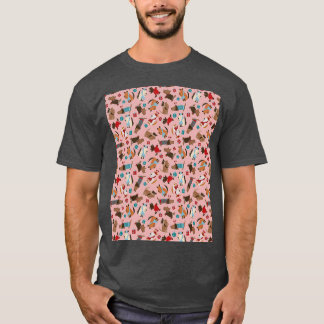 T-shirt Joyeux Chiens de Noël motif PInk Graphic