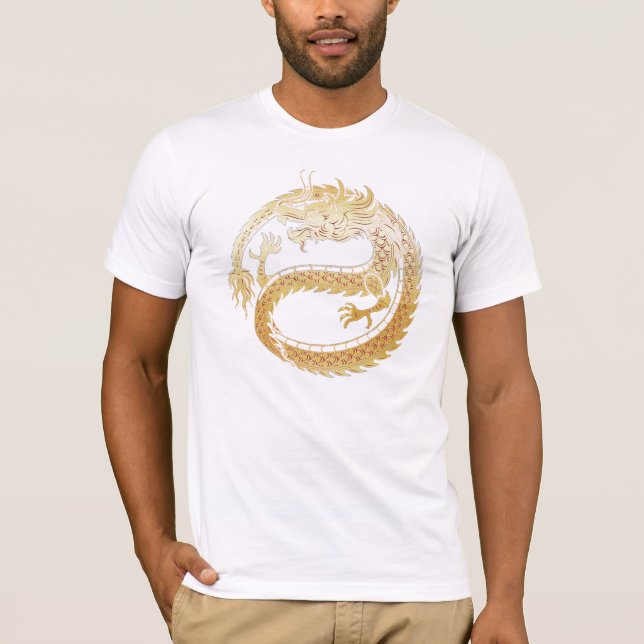 T-shirt Joyeux Chinois Lunar Nouvel An 2024 Gold DRAGON Ho (Devant)
