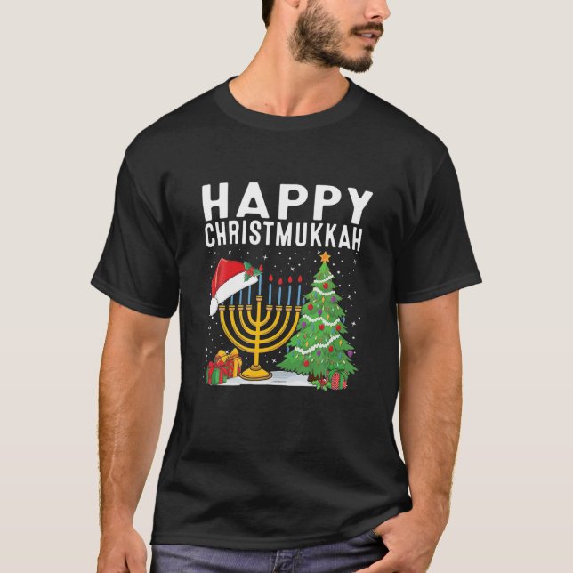 T-shirt Joyeux Chrismukkah Funny Hanoukka Noël juif (Devant)