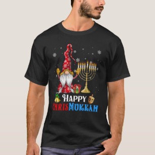 T-shirt Joyeux Chrismukkah Gnome Noël Hanoukka