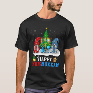 T-shirt Joyeux Chrismukkah Gnomes Noël et Hanoukka