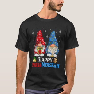 T-shirt Joyeux Chrismukkah Gnomes Noël Hanoukka