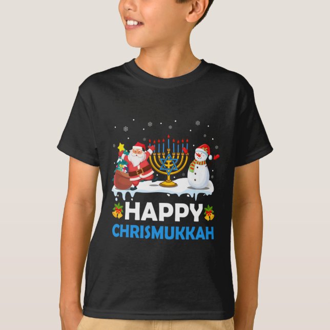 T-shirt Joyeux Chrismukkah Hanoukka Fun Joyeux Juif de Noë (Devant)