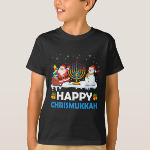 T-shirt Joyeux Chrismukkah Hanukkah Amusement Joyeux Noël