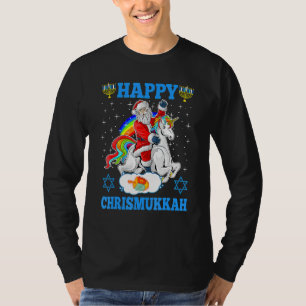 T-shirt Joyeux Chrismukkah Hanukkah Noël Licorne Juive