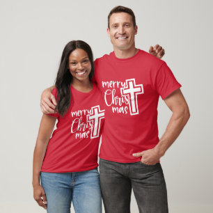 T-shirt Joyeux Christ-mas avec Croix