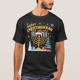 T-shirt Joyeux Christmukkah Hanukkah Noël juif drôle