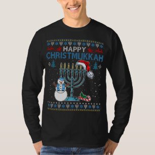 T-shirt Joyeux Christmukkah juif Hanoukka Noël laid