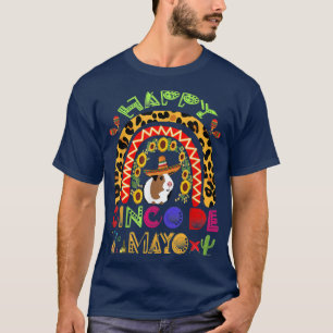 T-shirt Joyeux Cinco De Mayo Drôle Cochon De Guinée Avec S