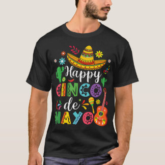 T-shirt Joyeux Cinco De Mayo Fiesta Fête Mexicaine 5 De