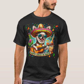 T-shirt Joyeux Cinco De Mayo Mexicain Chihuahua Fiesta
