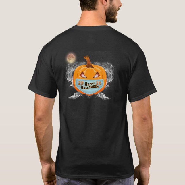T-shirt : Joyeux Citrouille de feu d'Halloween 2020 (Dos)