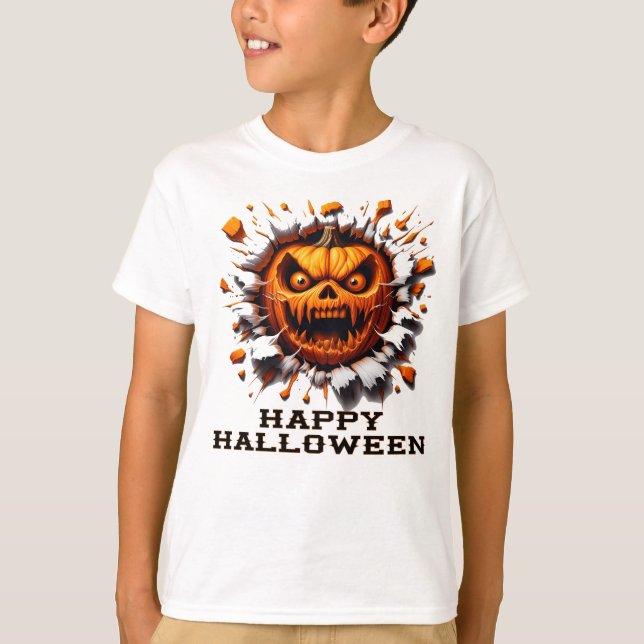 T-shirt Joyeux Citrouille d'Halloween (Devant)