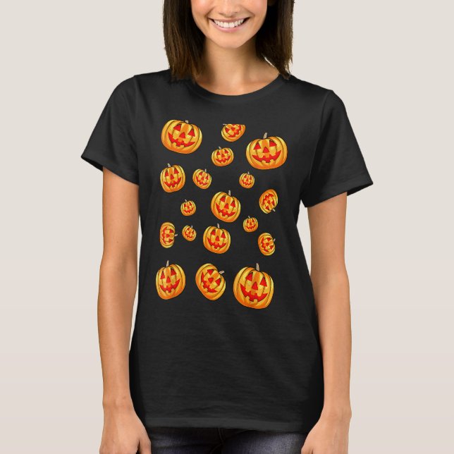 T-shirt Joyeux Citrouille d'Halloween Jack O Lanterns (Devant)