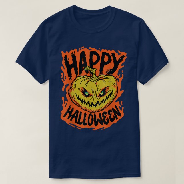T-shirt Joyeux Citrouille Halloween JackoLantern (Design devant)