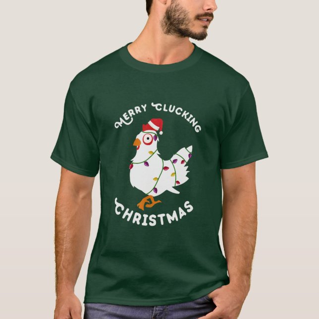 T-shirt Joyeux clucage de la veille de Noël Pyjama Drôle p (Devant)