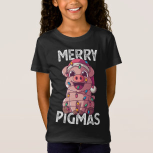 T-Shirt Joyeux cochon de Noël Père Noël Cochon de Noël Lum