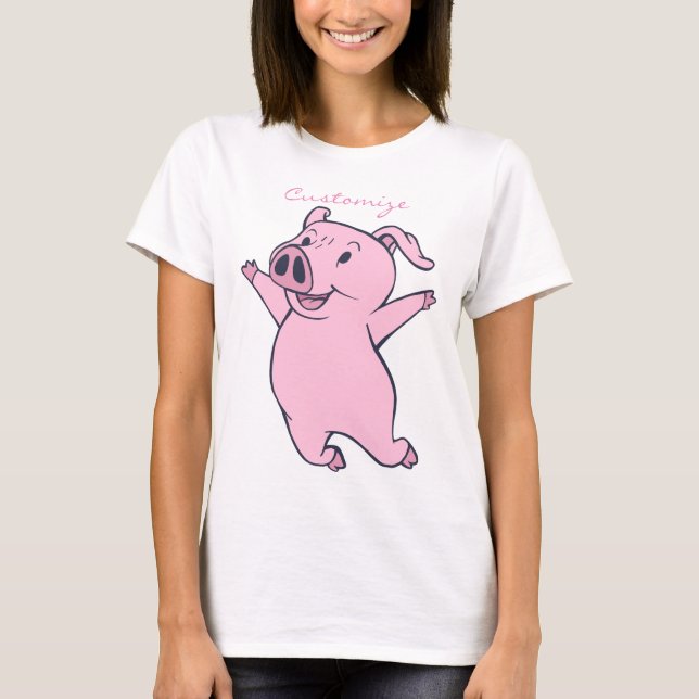 T-shirt Joyeux Cochon rose Sauter Thunder_Cove (Devant)
