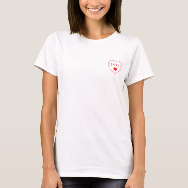 T-shirt Joyeux coeur Israël (Devant)
