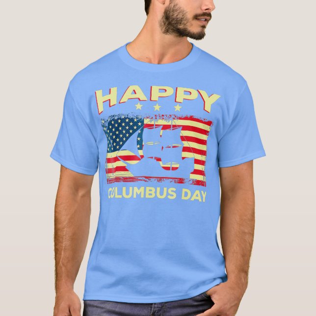 T-shirt Joyeux Columbus Day Discovery Italien Eplorer (Devant)