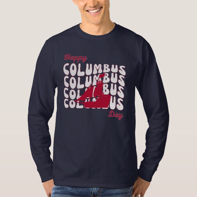 T-shirt Joyeux Columbus Day Hommes (Devant)