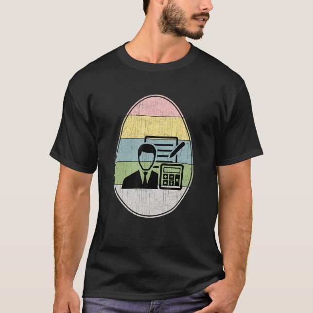 T-shirt Joyeux comptable d'oeufs de Pâques Graphique de jo (Devant)