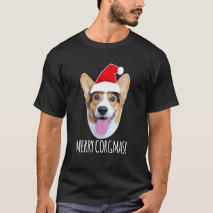 T-shirt Joyeux Corgmas Joyeux Noël Chapeau de Père Noël po