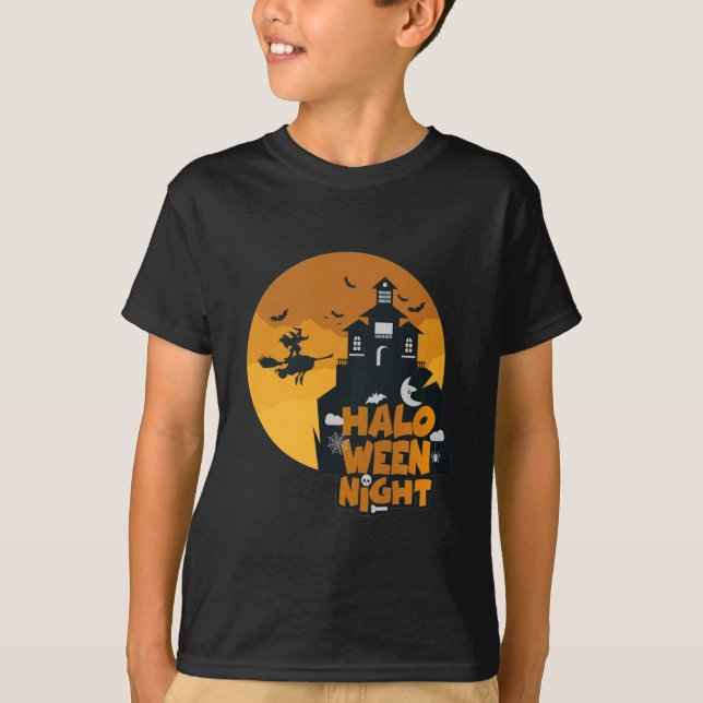 T-shirt Joyeux costume de nuit Halloween pour les garçons (Devant)