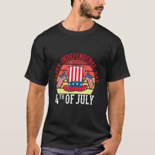 T-shirt Joyeux coucher du soleil du Jour de l'Indépendance