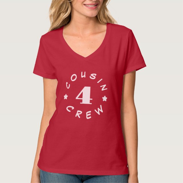 T-shirt Joyeux cousin de jour de l'équipe de cousine Numér (Devant)
