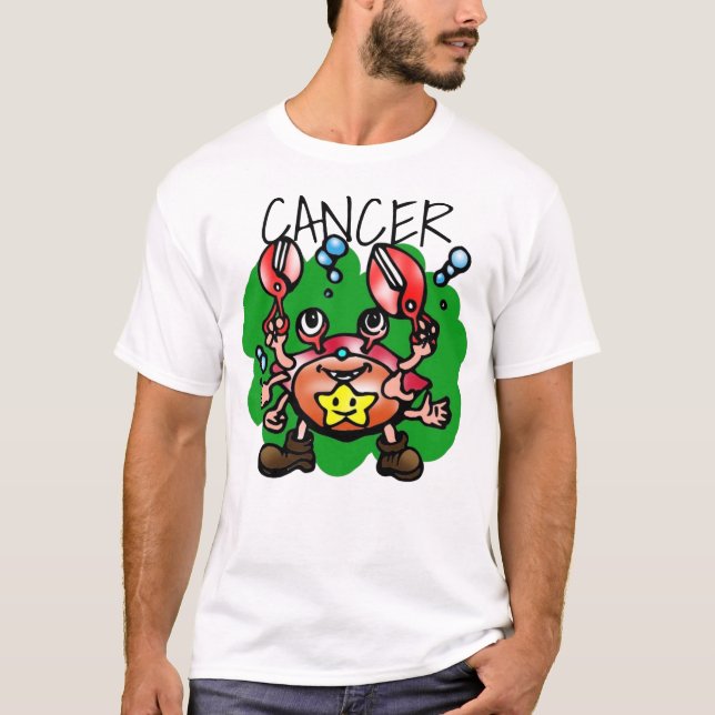 T-shirt Joyeux crabe cancéreux avec étoile (Devant)