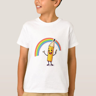 T-shirt Joyeux crayon avec arc-en-ciel - Dessin joyeux