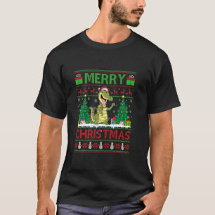 T-shirt Joyeux crocodile de Noël Santa Hat Lights Funny U