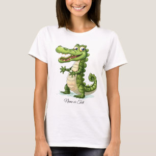 T-shirt Joyeux Crocodile Sauvage Sauvage Arbres de la Jung