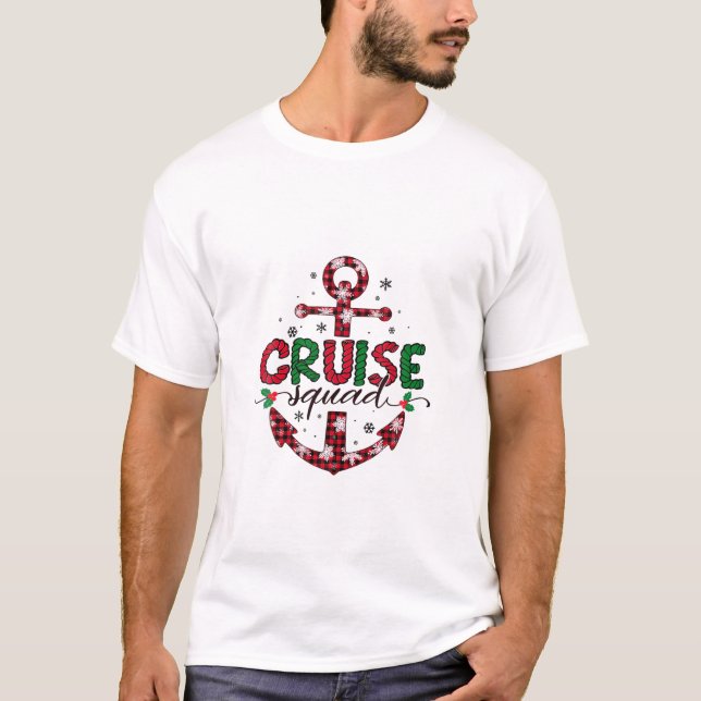 T-shirt Joyeux Croisières de Noël en famille (Devant)