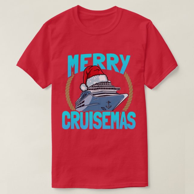 T-shirt Joyeux croisières en famille Noël (Design devant)