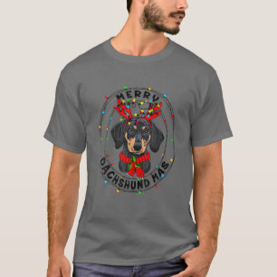 T-shirt Joyeux Dachshundmas Joyeux Dachshund Reind