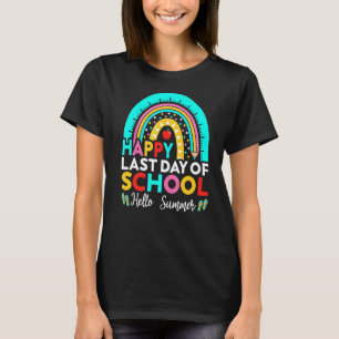 T-shirt Joyeux Dernier Jour De L'École Bonjour Enseignant