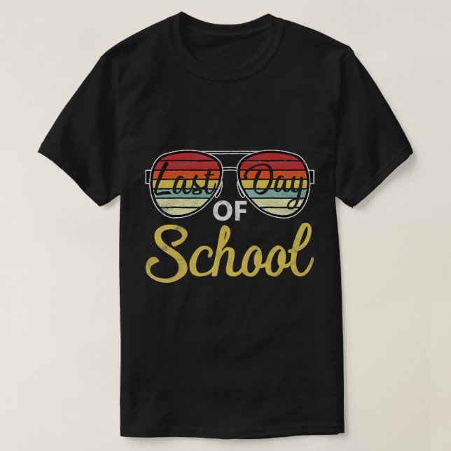 T-shirt Joyeux Dernier jour de l'école de fin d'année Dons (Design devant)