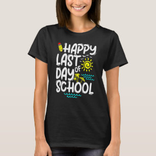 T-shirt Joyeux Dernier Jour De L'École Professeur Lunettes