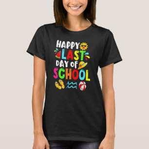 T-shirt Joyeux Dernier Jour De L'École Temps D'Été Joli Ét