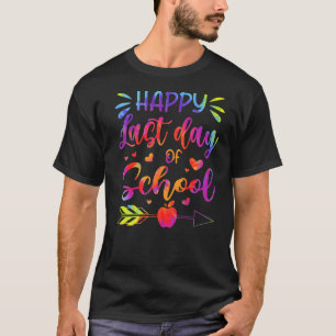T-shirt Joyeux Dernier Jour De L'École Tie Dye Enseignant