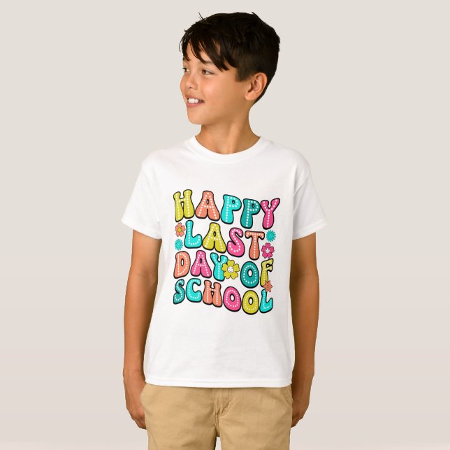 T-shirt Joyeux Dernier Jour d'École (Devant entier)