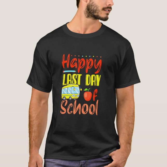 T-shirt Joyeux Dernier Jour D'École (Devant)