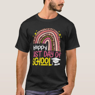 T-shirt Joyeux Dernier Jour d'École Arc-en-Ciel Enseignant
