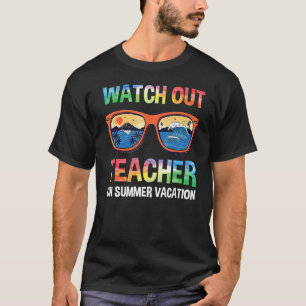 T-shirt Joyeux Dernier Jour D'École Attention Enseignant