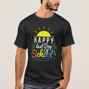 T-shirt Joyeux Dernier Jour D'École Enseignant Élève Garço