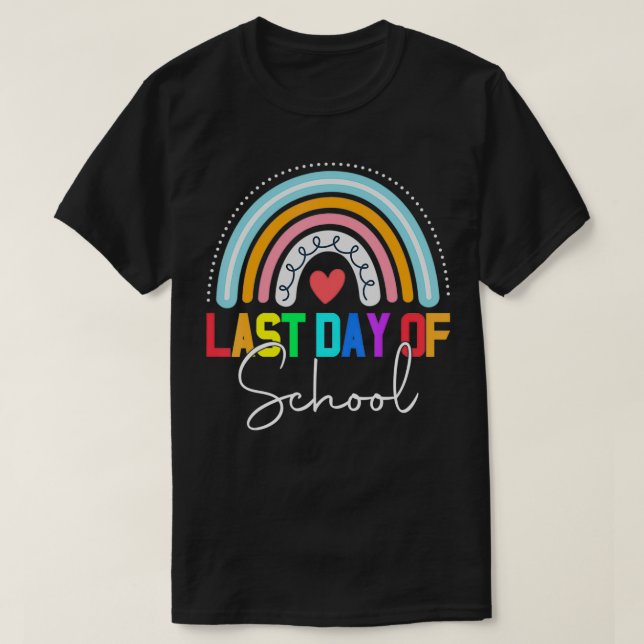 T-shirt Joyeux Dernier Jour d'École Enseignant Élève Remis (Design devant)