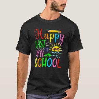 T-shirt Joyeux Dernier Jour D'École Pour Les Élèves Enseig