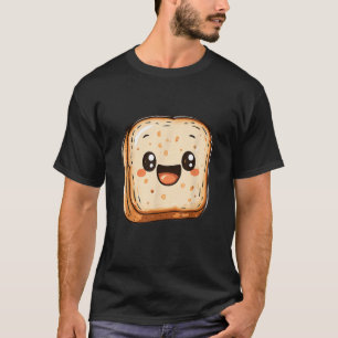 T-shirt Joyeux dessin en tranches de pain souriant toast